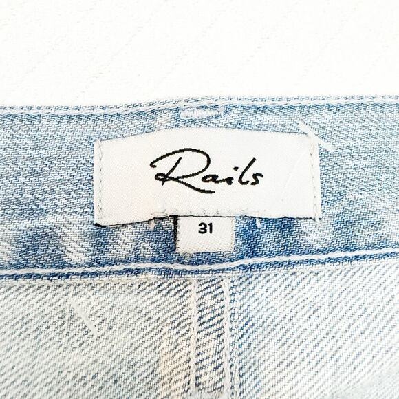 Rails Beckett Light Vintage Wash Denim Straight Leg Boyfriend Jeans Size 31 - Picture 8 of 11